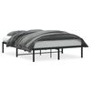 vidaXL Cadre de lit m&eacute;tal sans matelas noir 135x190 cm