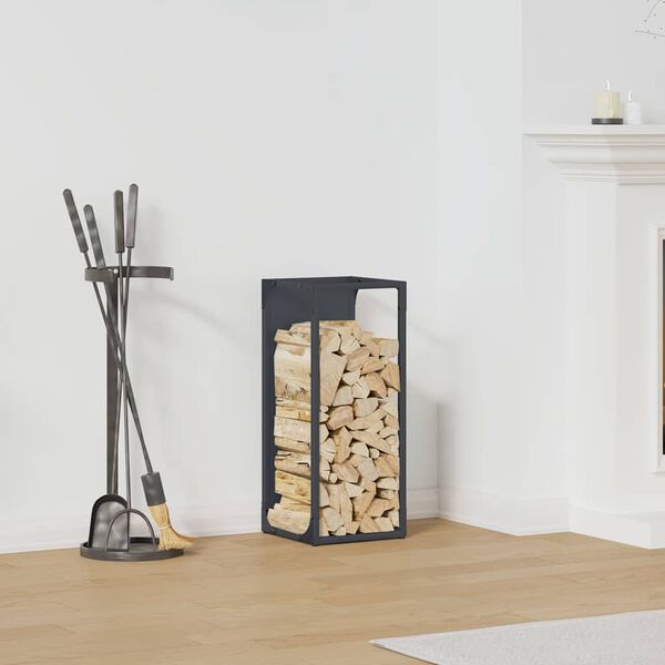 vidaXL Portant de bois chauffage anthracite 25x25x60 cm
