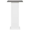 vidaXL Table de bar Blanc et gris anthracite 60x60x110 cm
