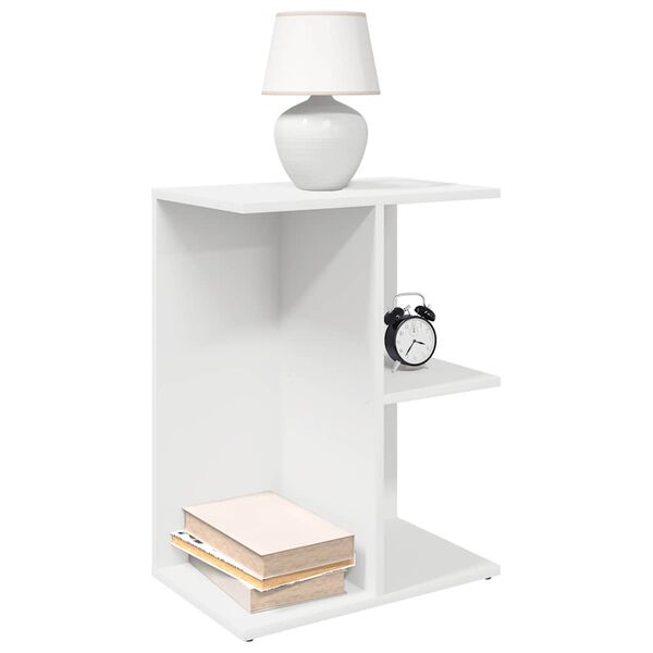 vidaXL Tables de chevet 2 pcs blanc 46,5x29x61 cm bois d&rsquo;ing&eacute;nierie