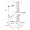 FLAMINGO Arbre &agrave; chat Burt 40x40x77 cm Gris
