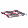 vidaXL Coussins de chaise de jardin lot de 6 carreaux rouges 40x40x4cm