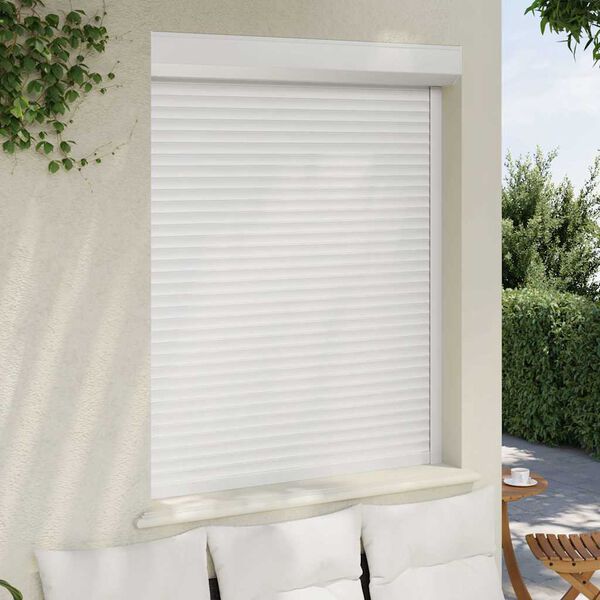 vidaXL Volet roulant aluminium 120x150 cm blanc