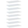 vidaXL Panneaux de biblioth&egrave;que 8 pcs blanc brillant bois d&rsquo;ing&eacute;nierie