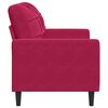 vidaXL Canapé à 2 places Rouge bordeaux 120 cm Velours