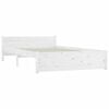 vidaXL Cadre de lit sans matelas avec tiroirs blanc 140x190 cm