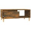 vidaXL Table basse Chêne fumé 90x50x36,5 cm Bois d'ingénierie