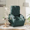 vidaXL Fauteuil inclinable de massage Vert fonc&eacute; Tissu