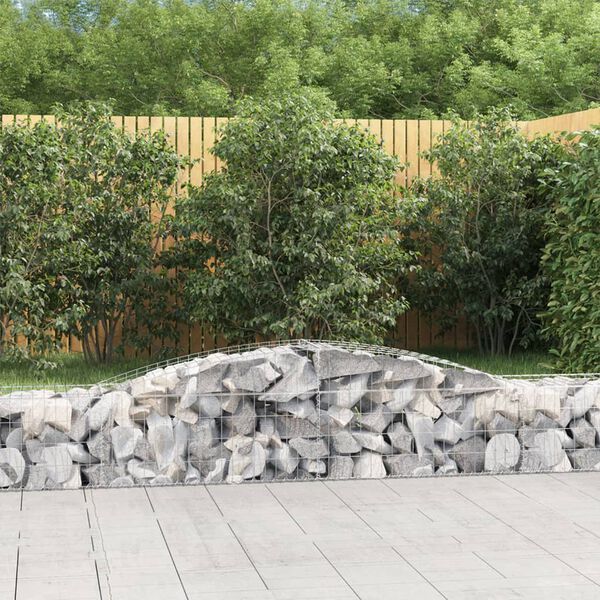 vidaXL Paniers à gabions arqués 5 pcs 400x50x40/60 cm Fer galvanisé