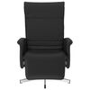 vidaXL Fauteuil inclinable avec repose-pieds noir similicuir