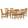 vidaXL Ensemble de salle &agrave; manger 7 pc Gris Bois de ch&ecirc;ne massif