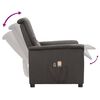 vidaXL Fauteuil électrique de massage Gris foncé Tissu