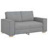 vidaXL Canap&eacute; 3 pcs Gris clair 220 x 80 x 84 cm Tissu en lin m&eacute;lang&eacute;
