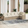 vidaXL Salon de jardin avec coussins 6 pcs beige r&eacute;sine tress&eacute;e