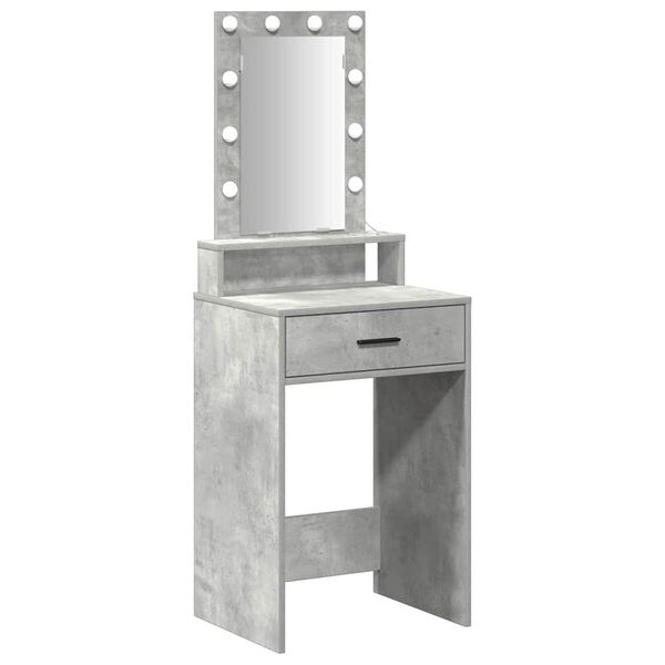 vidaXL Table de Toilette Gris 50 x 41 x 140 cm Bois d'ingénierie