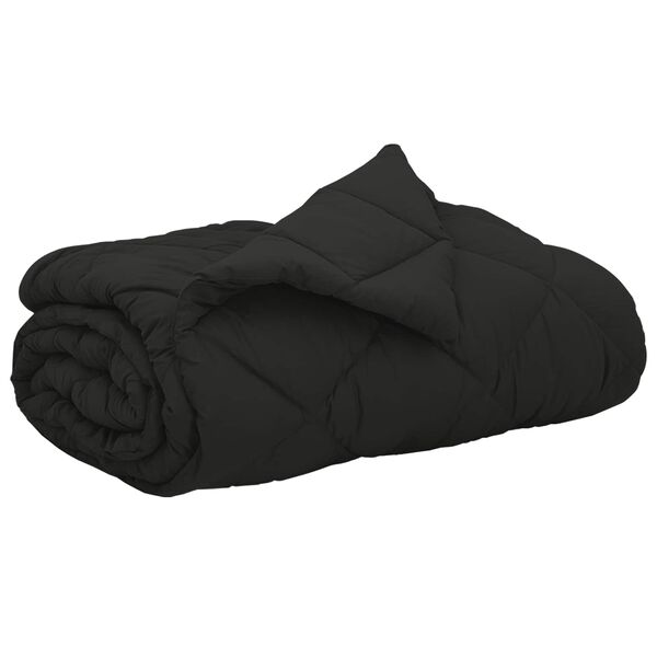 vidaXL Duvet d'&eacute;t&eacute; simple Noir 220 x 240 cm Microfibre