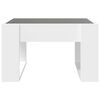 vidaXL Table basse avec LED infini blanc 50x53x30 cm