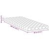 vidaXL Matelas avec Couche de Coco Blanc 200 x 80 cm Mousse PU