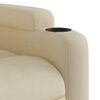 vidaXL Fauteuil inclinable de massage &eacute;lectrique Cr&egrave;me Tissu