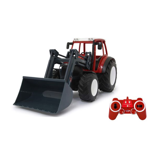 JAMARA Tracteur t&eacute;l&eacute;command&eacute; avec chargeur frontal Lindner Geotrac 1:16
