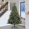vidaXL Arbre de No&euml;l artificiel en silicone flexible 300 LEDs 240 cm
