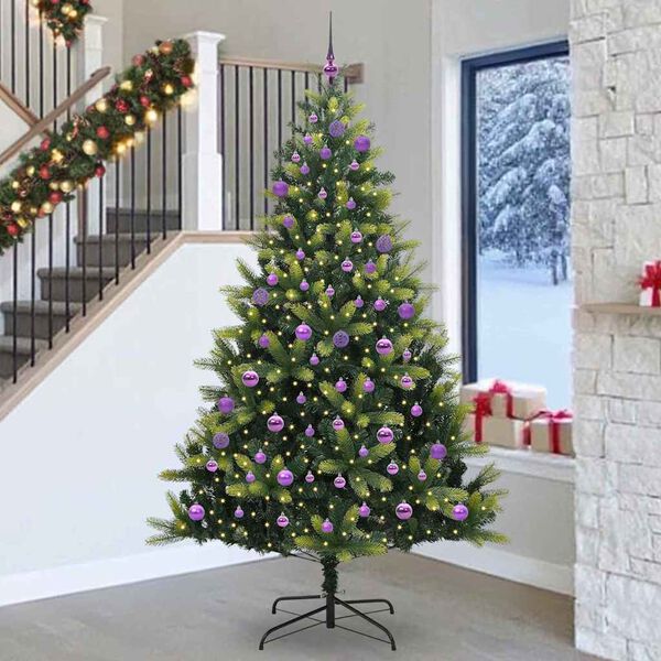 vidaXL Arbre de No&euml;l artificiel en silicone flexible 300 LEDs 240 cm