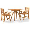 vidaXL Ensemble &agrave; manger de jardin 3 pcs Bois d'acacia solide