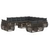 vidaXL Ensemble de canap&eacute; de jardin 14 pc Gris et Gris fonc&eacute; polyrotin
