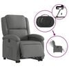vidaXL Fauteuil inclinable électrique gris foncé tissu