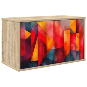 vidaXL Meuble TV mural HEESCH 69 x 33 x 40 cm Ch&ecirc;ne Sonoma