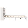 vidaXL Lit bibliothèque sans matelas blanc 140x190 cm bois pin massif