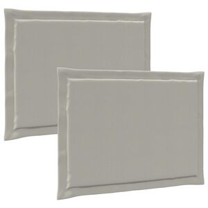 vidaXL Coussins de si&egrave;ge 2 pc Polyester Gris clair 47 x 36 x 2 cm
