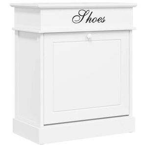 vidaXL Armoire &agrave; chaussures Blanc 50 x 28 x 58 cm Bois de Paulownia
