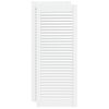 vidaXL Portes d'armoire &agrave; persiennes 2pcs blanc 99,3x39,4cm pin massif