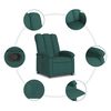 vidaXL Fauteuil inclinable Vert foncé Tissu
