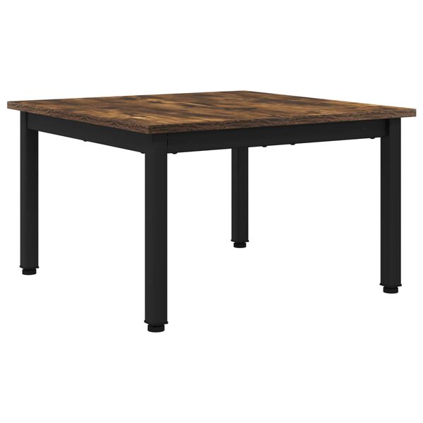 vidaXL Table basse Ch&ecirc;ne Fum&eacute; 60 x 60 x 36 cm Bois d'ing&eacute;nierie
