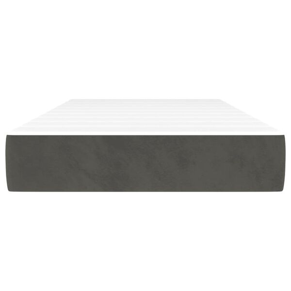 vidaXL Matelas de lit à ressorts ensachés gris foncé 120x190x20 cm