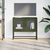 vidaXL Meuble TV vert olive 68x39x60,5 cm acier laminé à froid