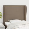 vidaXL T&ecirc;te de lit avec oreilles Taupe 93x23x118/128 cm Tissu