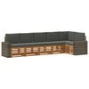 vidaXL Ensemble de canap&eacute;s d'ext&eacute;rieur 6 pc Naturel et Anthracite