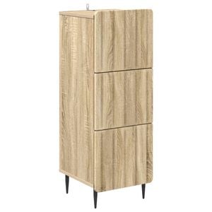 vidaXL Armoire &agrave; tiroirs Ch&ecirc;ne Sonoma 33 x 34,5 x 92 cm