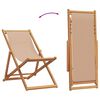vidaXL Chaises de plage pliantes lot de 2 taupe tissu et bois massif