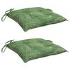 vidaXL Coussins de chaise lot de 2 à motif de feuilles 50x50x7 cm