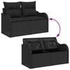 vidaXL Ensemble de canap&eacute; de jardin avec coussin 11 pcs Noir