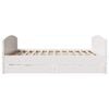 vidaXL Cadre de lit sans matelas blanc 200x200 cm bois massif de pin