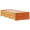 vidaXL Cadre de lit sans matelas avec tiroirs 90x190 cm bois de pin