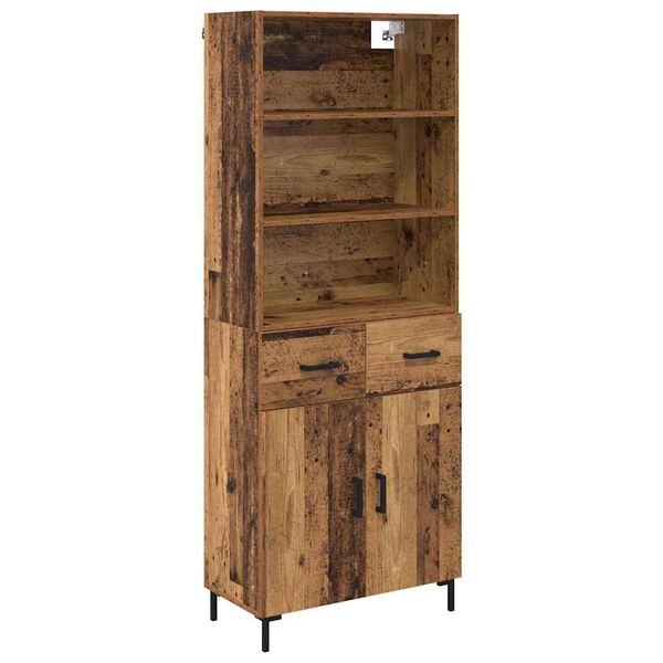 vidaXL Haut Armoire Bois ancien 69,5 x 34 x 180 cm Bois d'ing&eacute;nierie