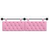 vidaXL T&ecirc;te de lit suspendue Montage mural Rose 190 x 55 x 7 cm tissu