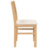 vidaXL Chaises &agrave; manger coussins 2 pcs bois massif caoutchouc
