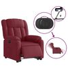 vidaXL Fauteuil inclinable électrique rouge bordeaux tissu
